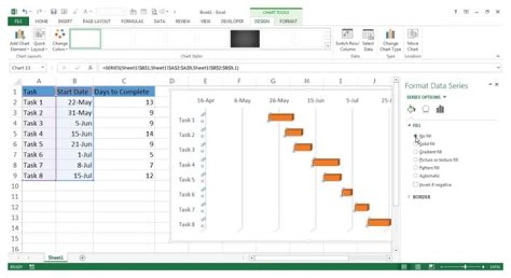 Create gantt chart in excel