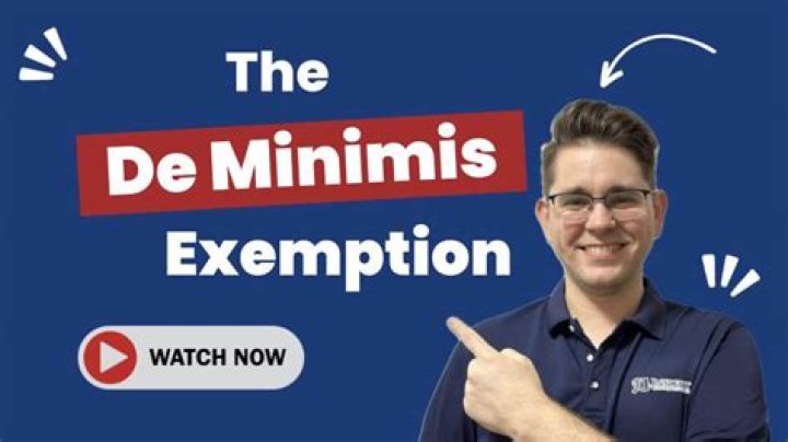 De Minimis - How To Discuss