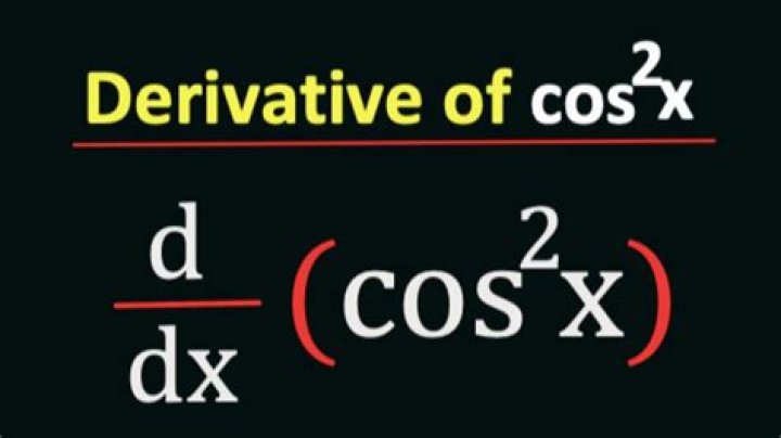 Derivative Of Cos 2x - How To Discuss