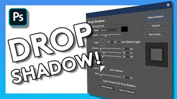 How to add shadow in photoshop