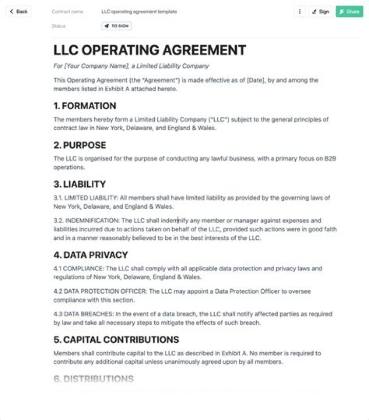 LLC Operating Agreement - How To Discuss