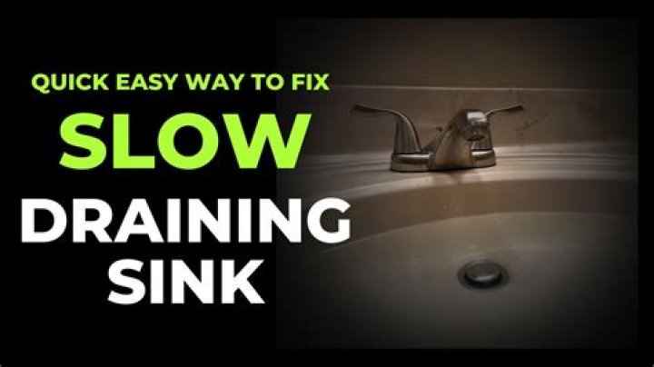 Slow draining sink - How To Discuss