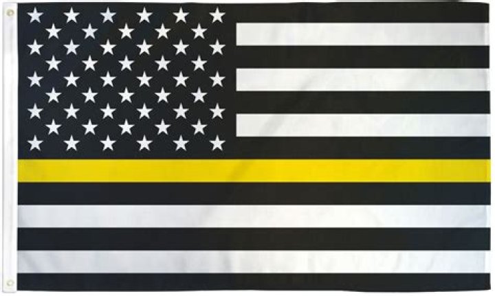 Us Flag With Yellow Stripe