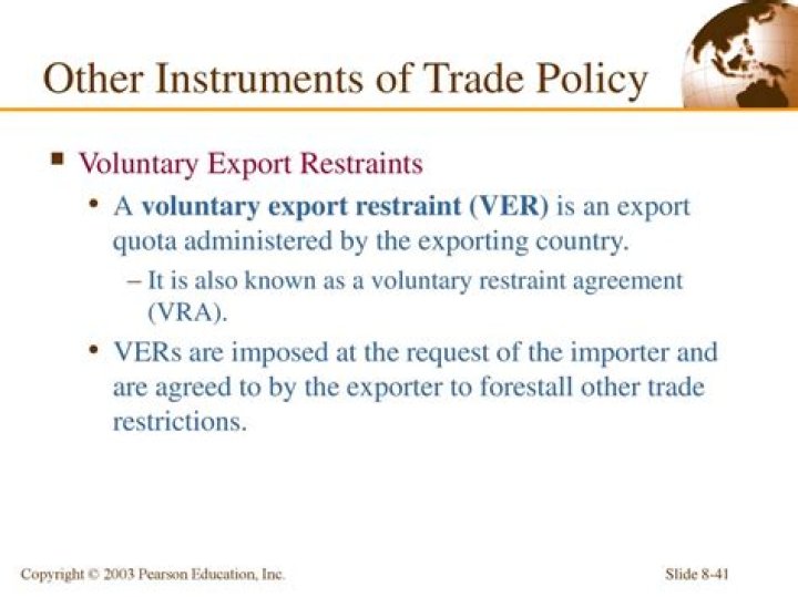 Voluntary export restraint (VER) - How To Discuss