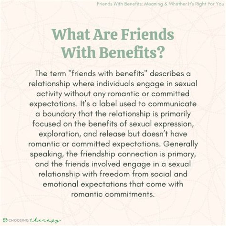 What is friends with benefits mean