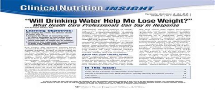 Will drinking water help me lose weight